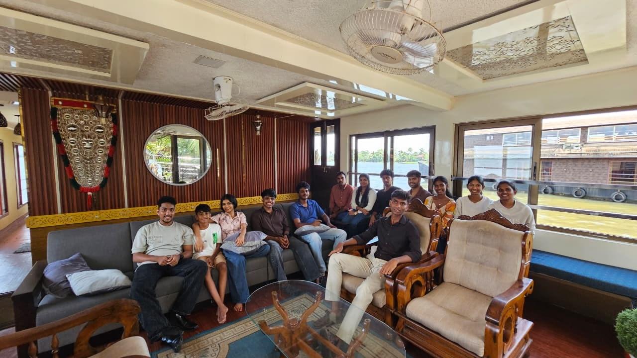 Space AI team relaxing together during a meetup