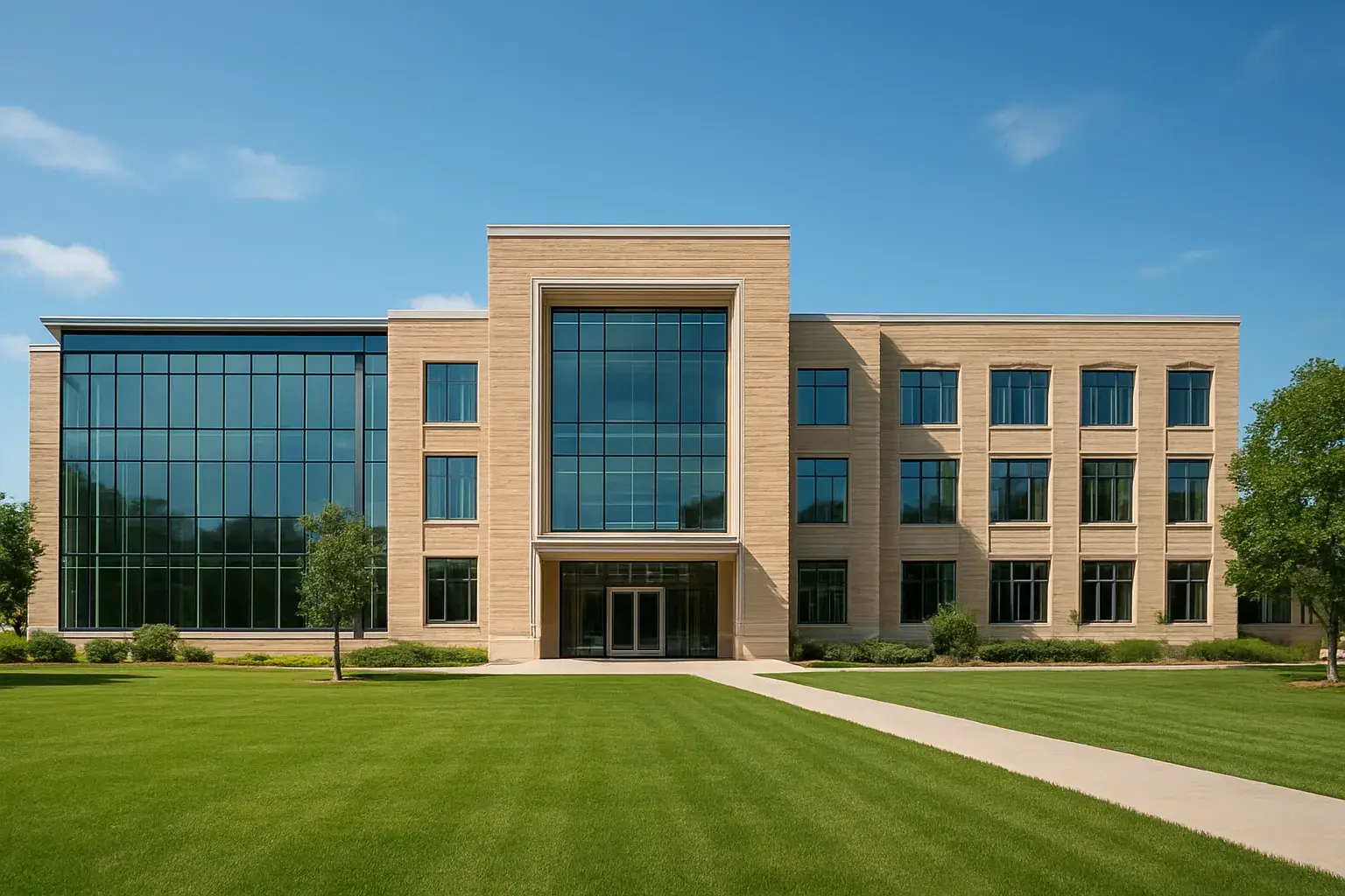 Modern university campus