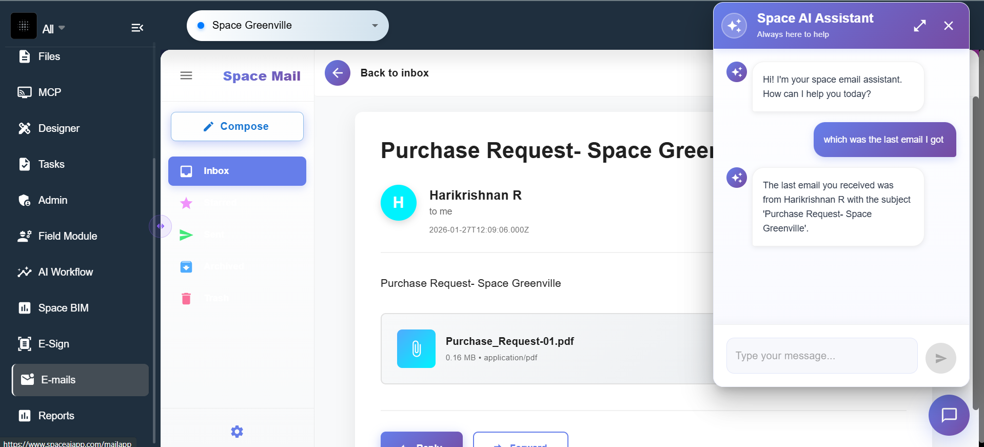 E-Mail Integration visual representation