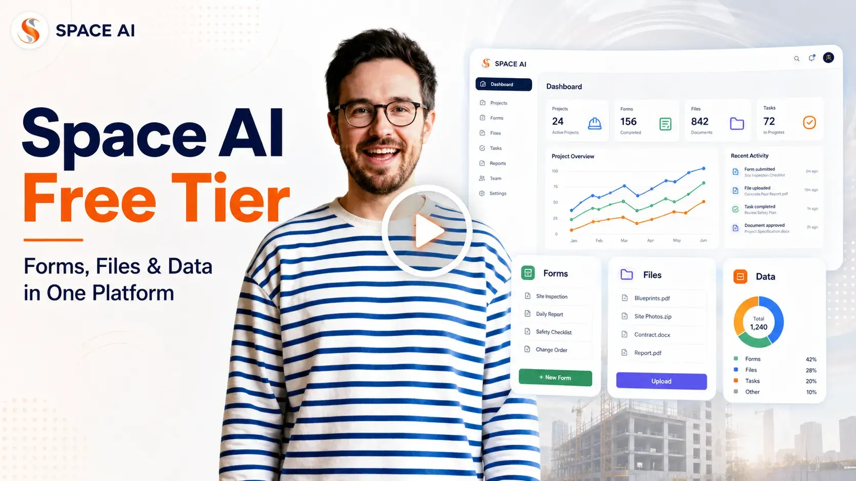 Space AI Free Tier Demo: Forms, Files, and Data in One Platform visual representation