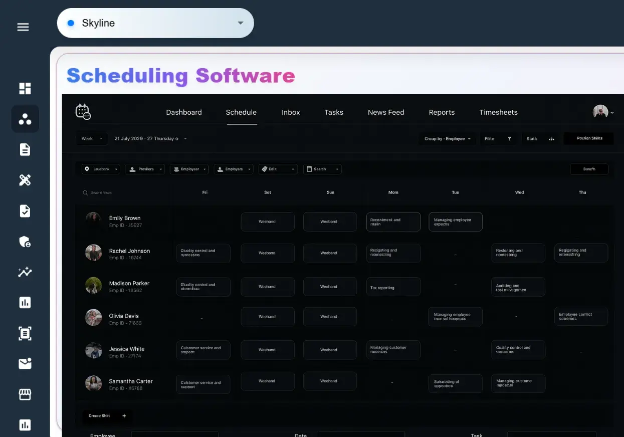 Screenshot of Intelligent Scheduling