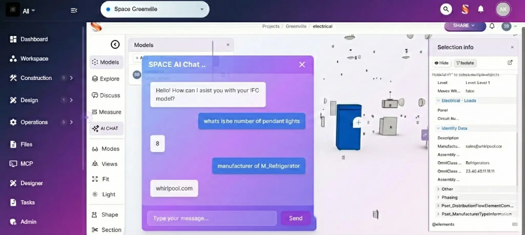 Screenshot of BIM Data Extraction