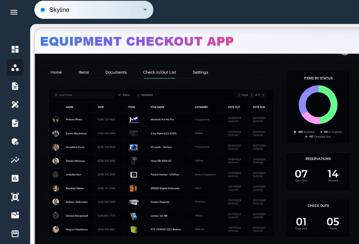AI Equipment Checkout App for Easy Tracking | Space AI