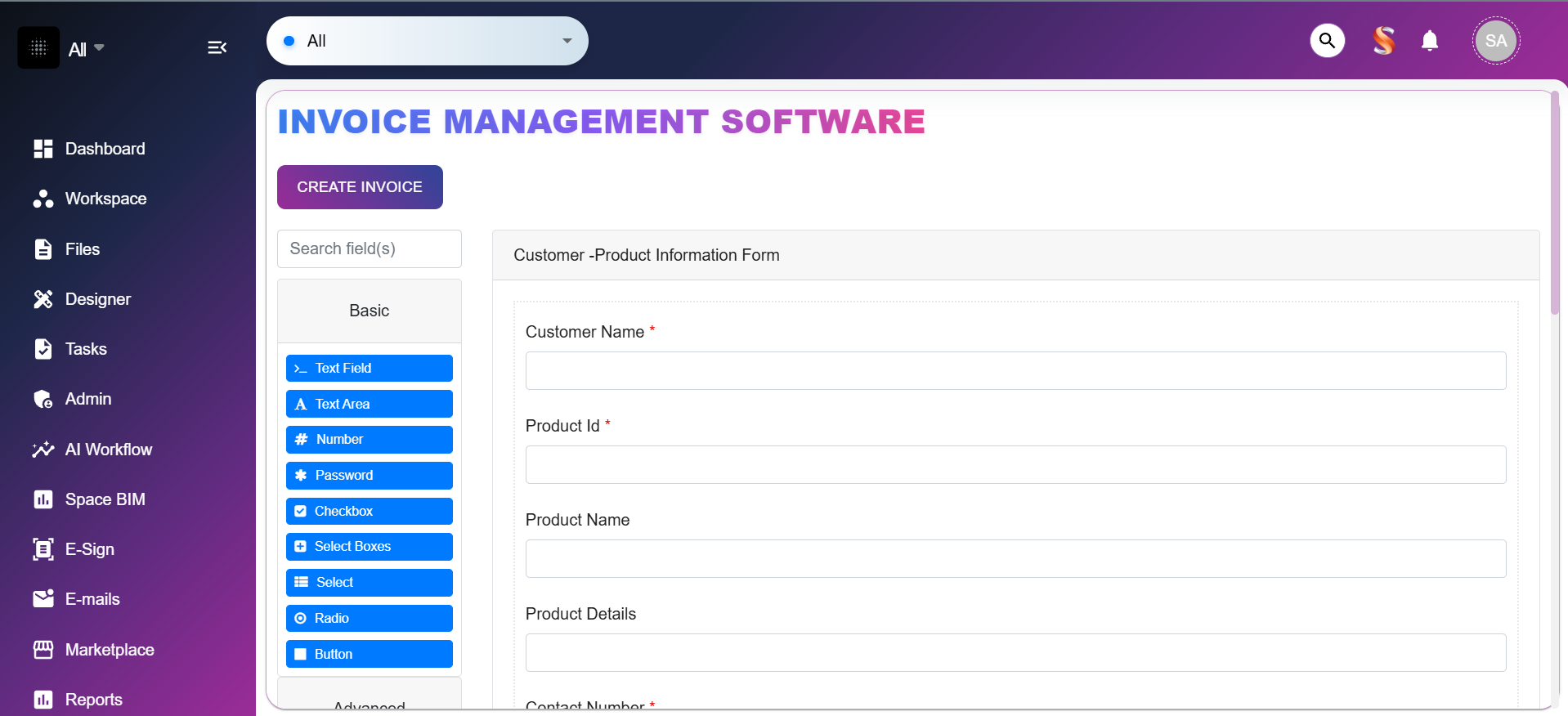 AI Invoice Management Software with Automation | Space AI