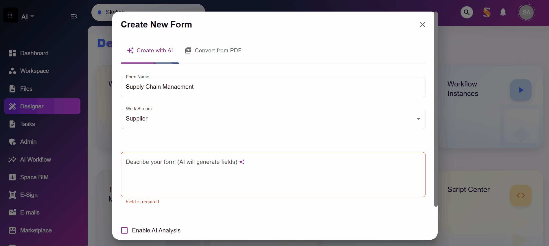 Automated Form Builder