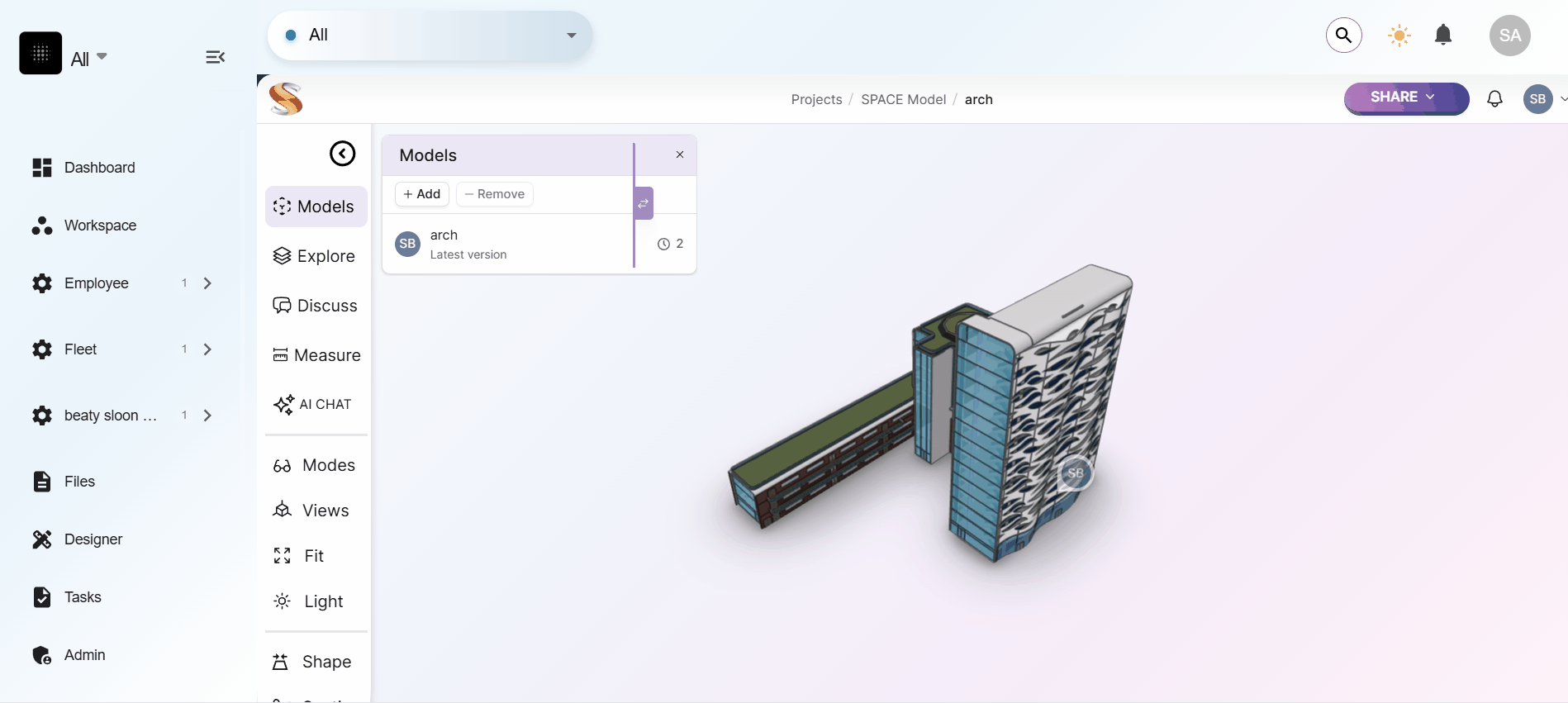 Space BIM animation